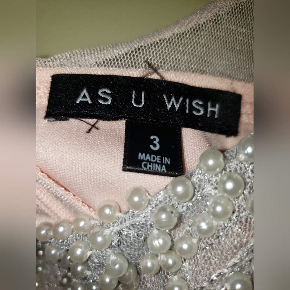 NWT Prom Girl Pink and Gray Teen/Preteen Dress Size 3